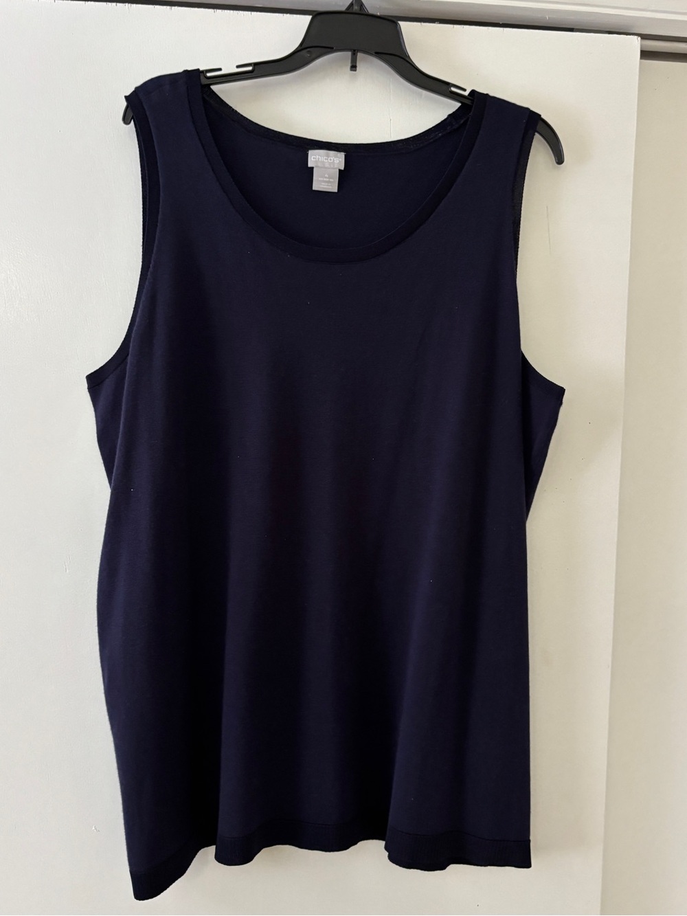 Chicos Womens Navy Sleeveless Sweater Tank Top 4 (12-14)